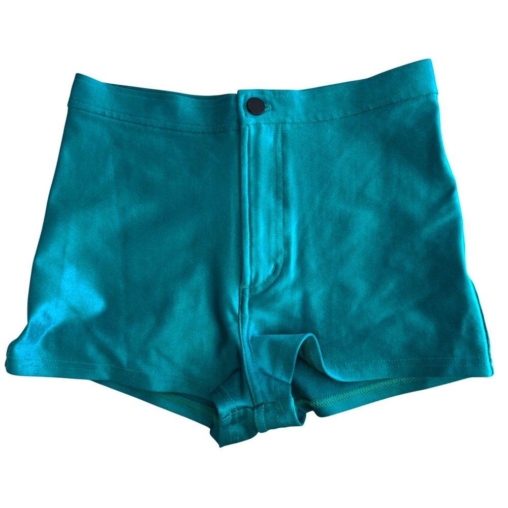 American Apparel Teal Green Disco Shorts Y2K Retro Indie Sleaze Grunge M